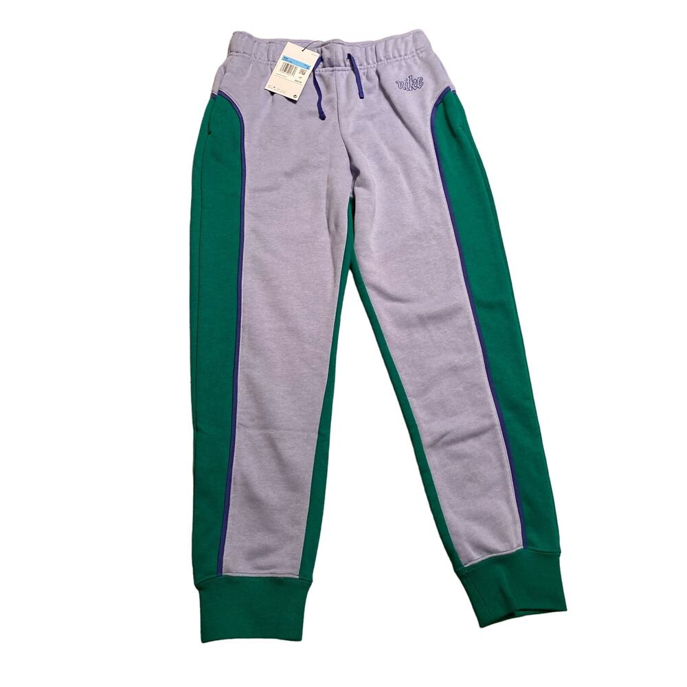 Nike Girls Sportswear Icon Clash Pants in Thistle/Malachite/Lapis Sz M